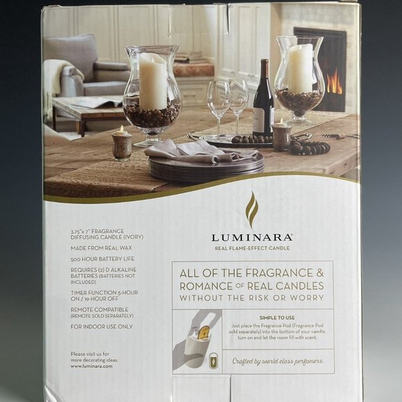 BRAND NEW DISCONTINUED LUMINARA FRAGRANCE DIFFUSING IVORY CANDLE - Picture 3 of 3
